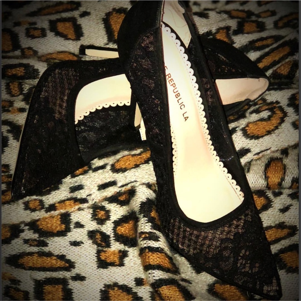 Black Lace Pumps
